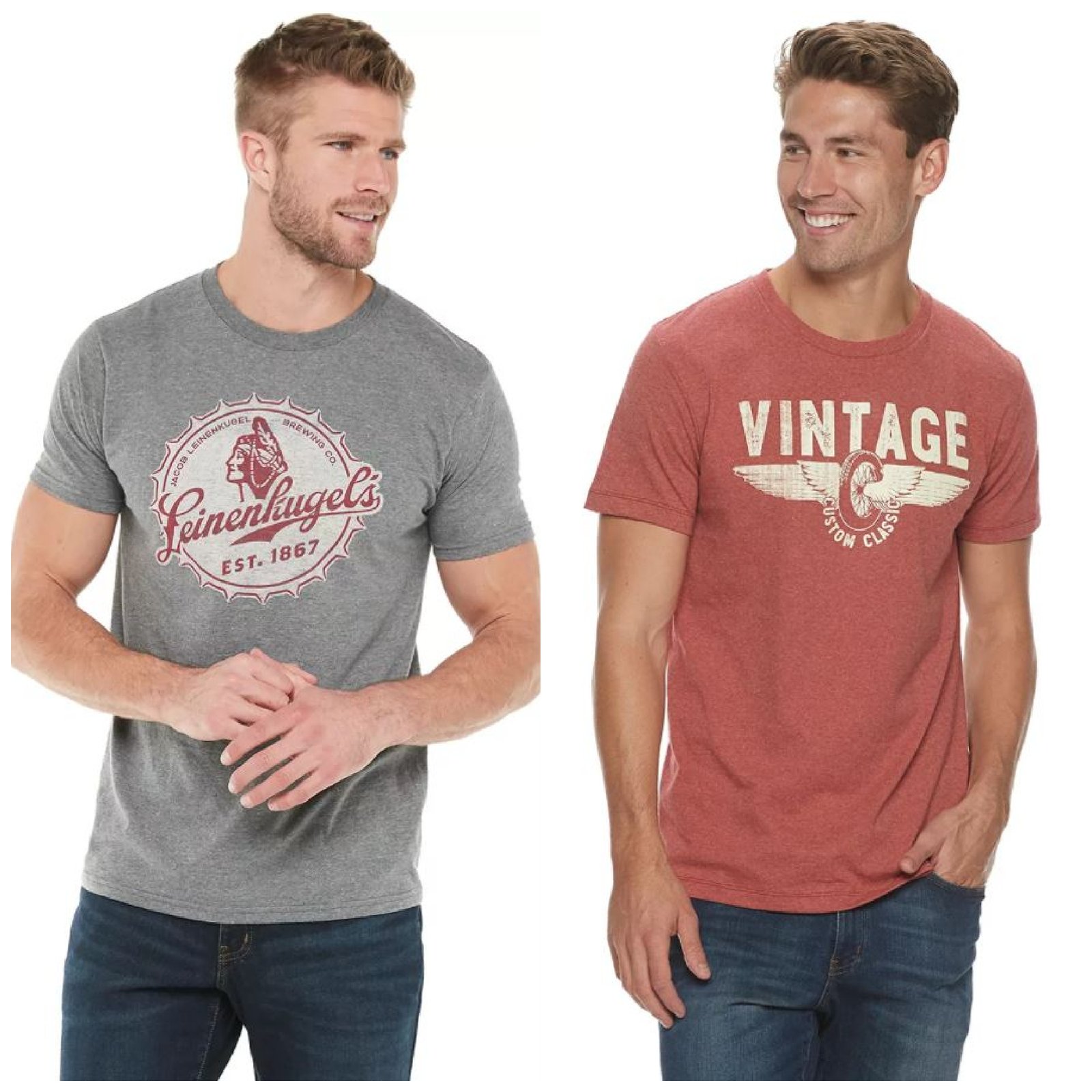 Men's Graphic Tees on Sale for as low as 3.82 after Coupon Code!