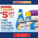 Snuggle Coupon - Get $5 off a $15 Purchase at Family Dollar!