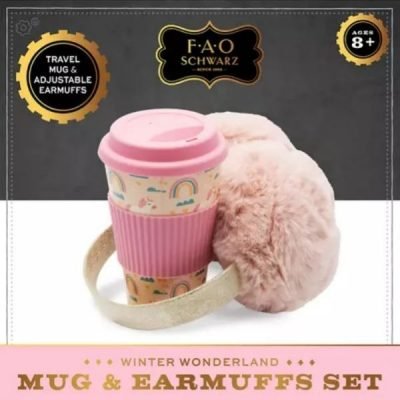 Girls' Earmuff and Travel Cup Set