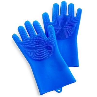Silicone Scrubbing Gloves with Bristles