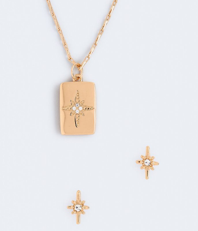 Starburst Necklace & Earring Set on Sale