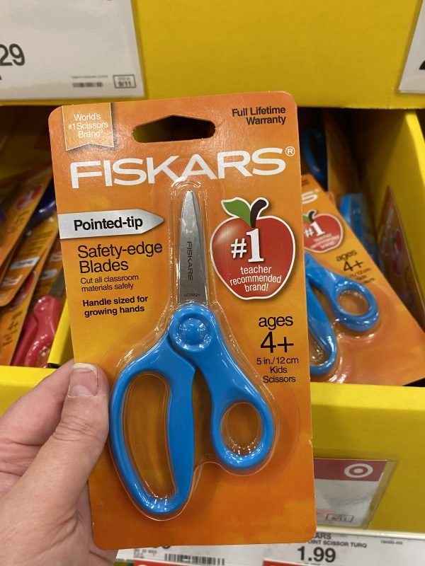 Fiskars 5 Blue & Red Blunt Tip Kids Scissors 2ct