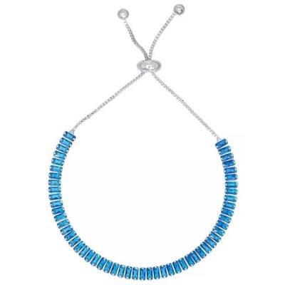 Emerald-Cut Adjustable Bolo Bracelet on Sale