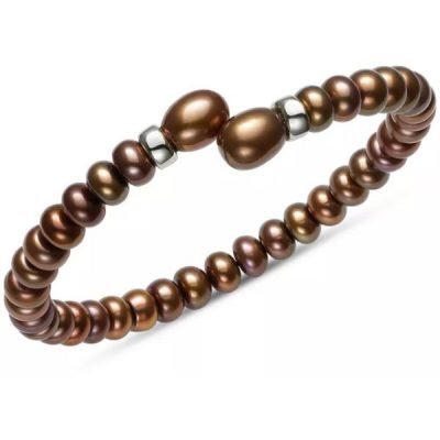 Chocolate Cultured Freshwater Pearl Bracelet on Sale