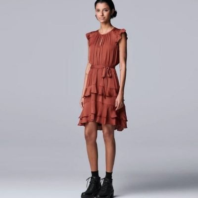 Simply Vera Vera Wang Tiered Sleeveless Dress