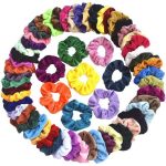 Pack of 60 Velvet Hair Scrunchies Only $9.99!
