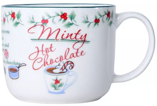 Winterberry Minty Hot Chocolate Recipe Mug on Sale