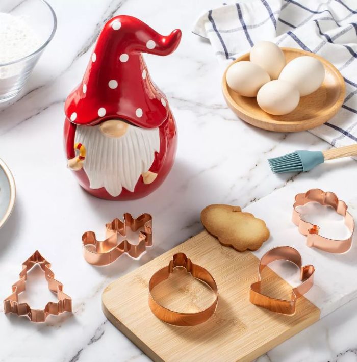 Holiday Cookie Cutter & Cookie Jar Set