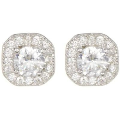 Crystal Halo Stud Earrings on Sale