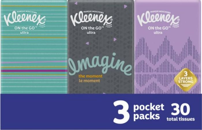 Kleenex Pocket Packs on Sale