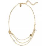 Flower, Crystal & Imitation Pearl Layered Necklace on Sale for $8.83!