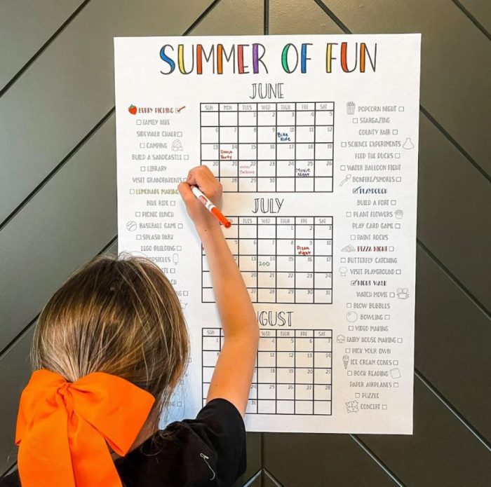 Summertime Activity Poster on Sale