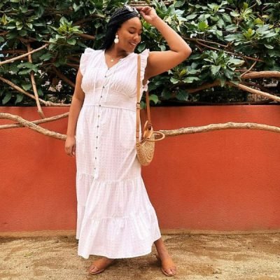 Women's Ruffle Sleeve Smocked Maxi Dress on Sale