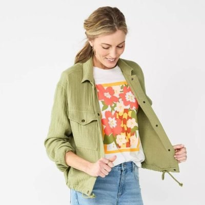 Women's Cropped Utility Jacket on Sale