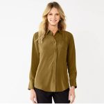 Women's Nine West Drapey Button Down Shirt Only $13.60 (Was $40)!