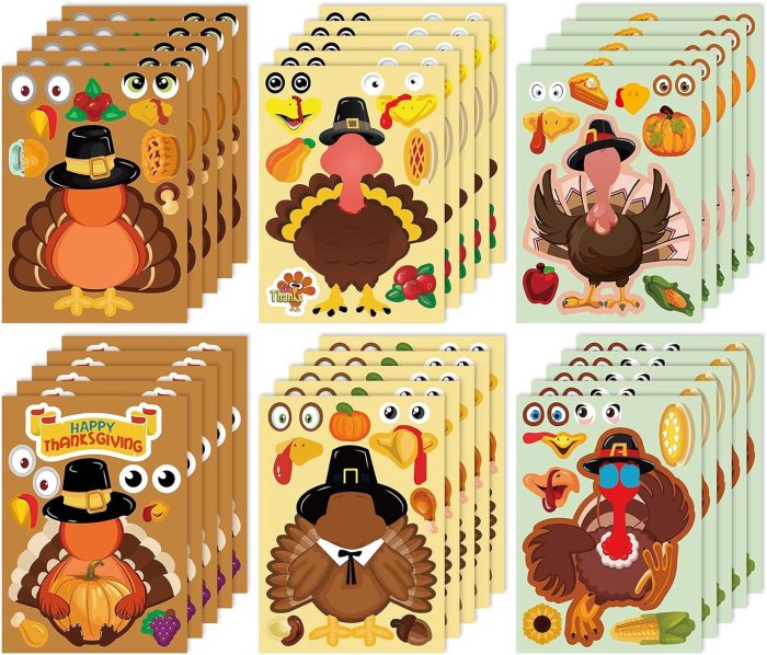 Thanksgiving Sticker Activity Sheets
