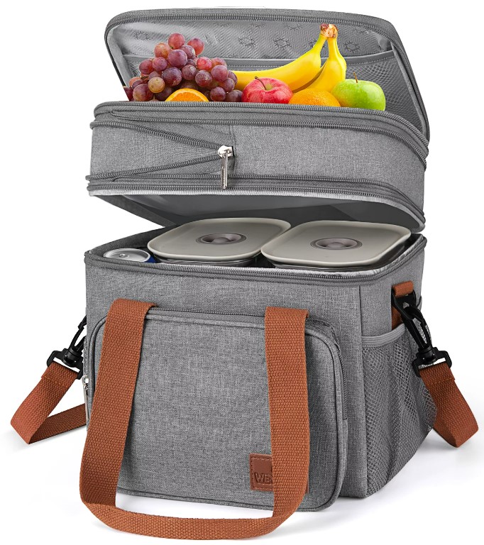 Insulated Double Decker Lunch Bag on Sale