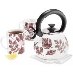 Tea Kettle & Stoneware Mugs Set on Sale for $29.99 (Was $100)!