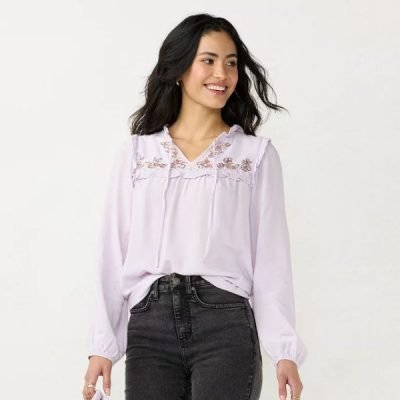 Women's Ruffle Puff Sleeve Blouse on Sale