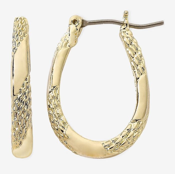 Oval Hoop Earrings on Sale
