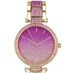 Women's Pink Crystal Gold-Tone Bracelet Watch Only $19.43)!