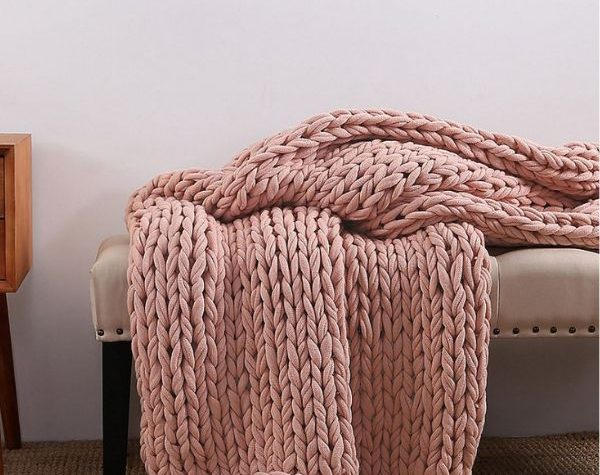 Chunky Knit Blanket on Sale