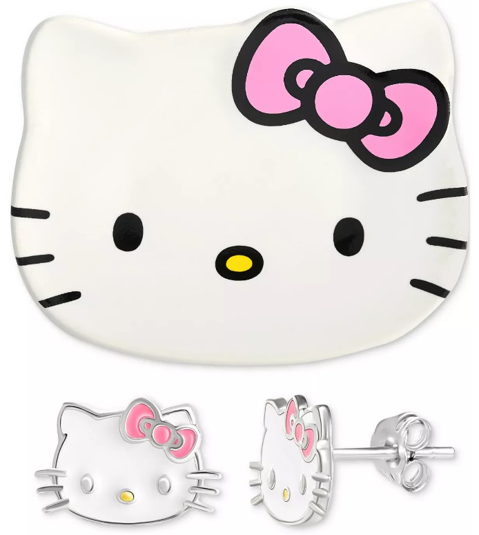 Hello Kitty Earrings & Trinket Dish Set on Sale