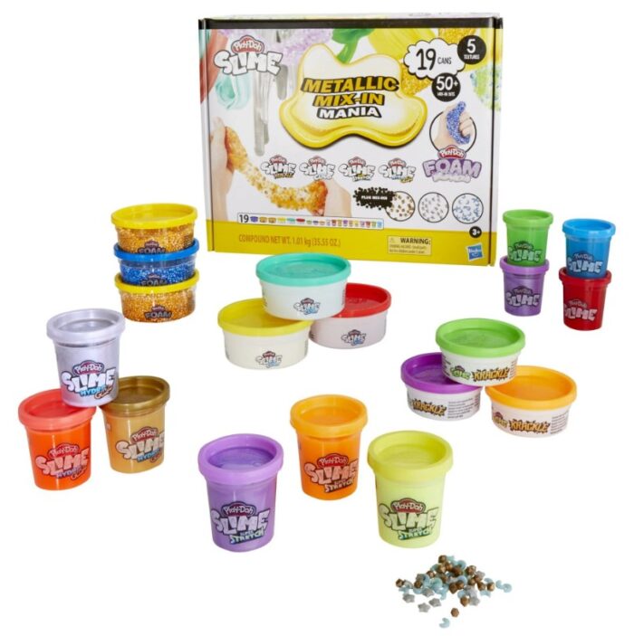 Play-Doh Slime and Foam Metallic Mix-In Mania Set