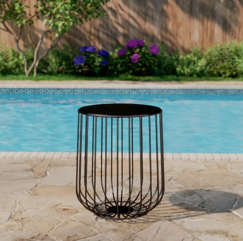 Mosaic Basket Accent Table on Sale