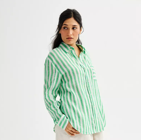 Oversized Boyfriend Button-Down Shirts on Sale