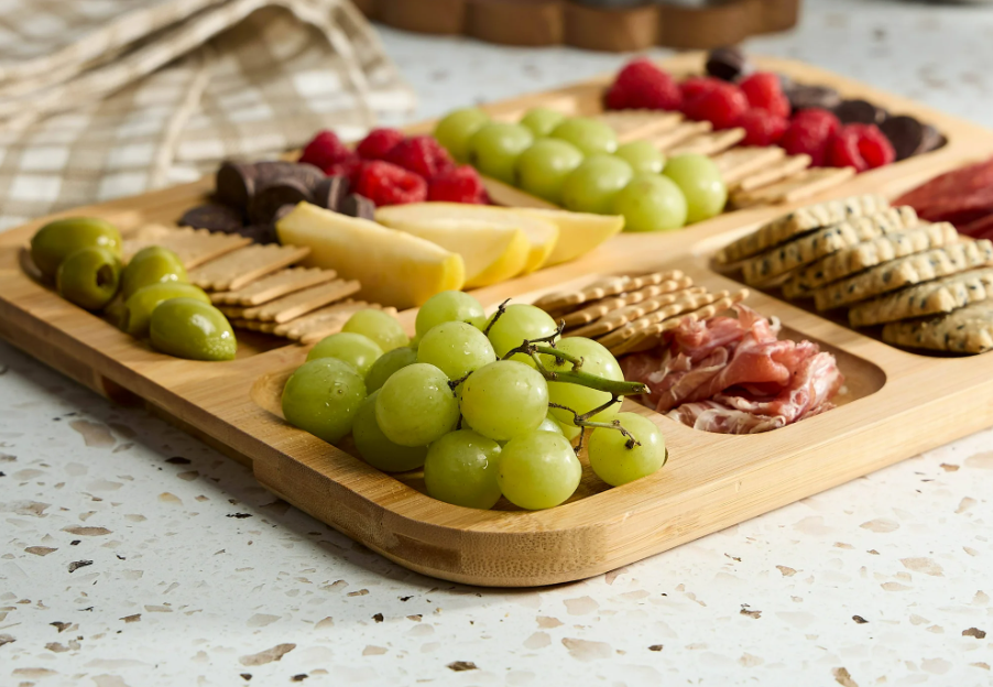 Bamboo Charcuterie Board with Lid on Sale