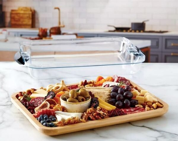 Bamboo Charcuterie Board with Lid on Sale