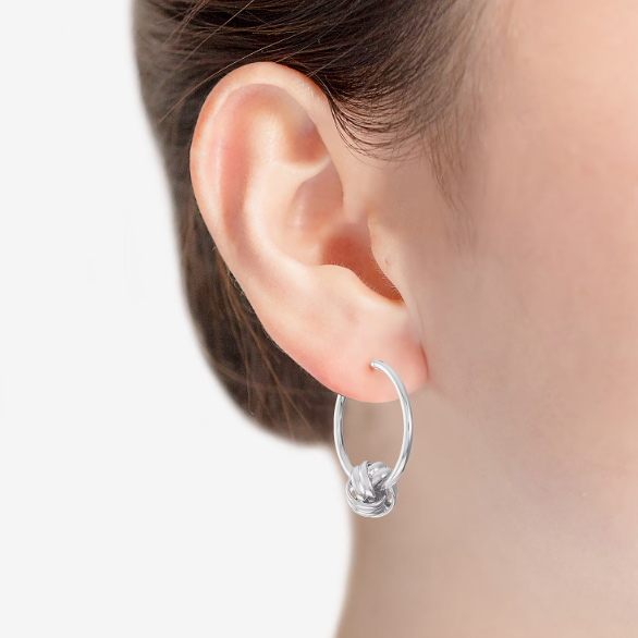 Knot Hoop Earrings on Sale