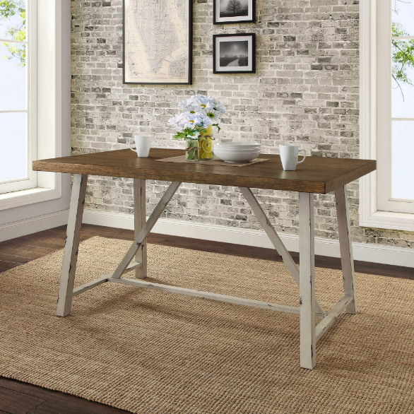 Wood and Metal Dining Table on Sale