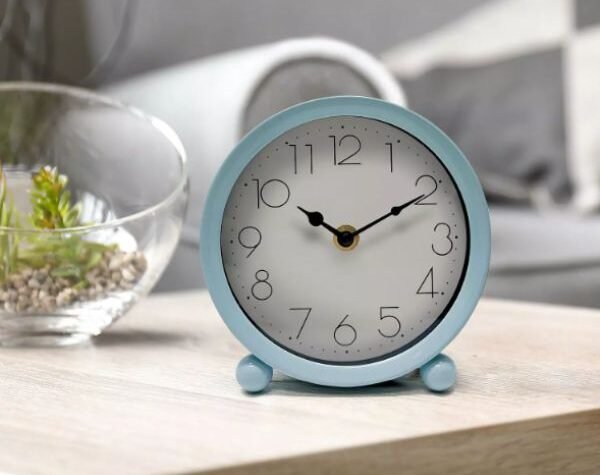 Metal Clock Table Decor on Sale