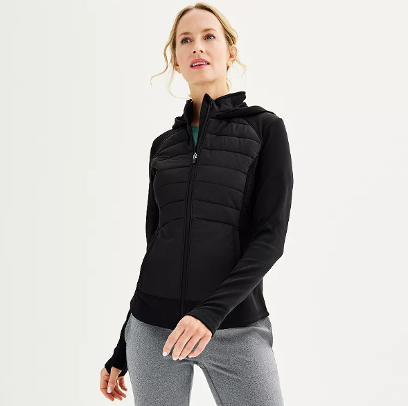 Women's Tek Gear Hooded Mixed-Media Jacket