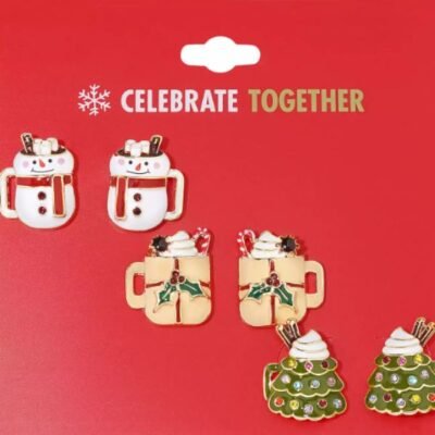 Christmas Cocoa Mugs Earring Set on Sale