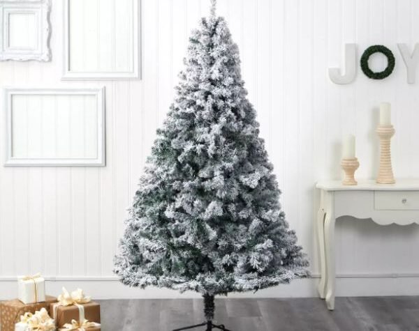 Flocked Christmas Trees on Sale