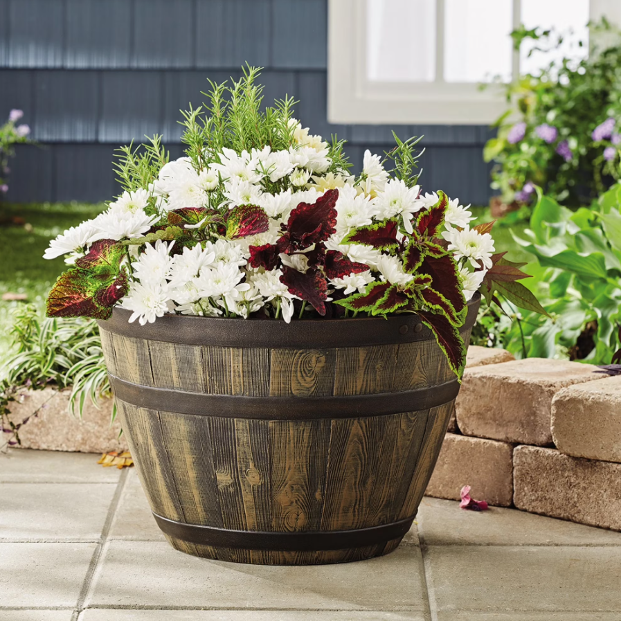Whiskey Barrel Planters