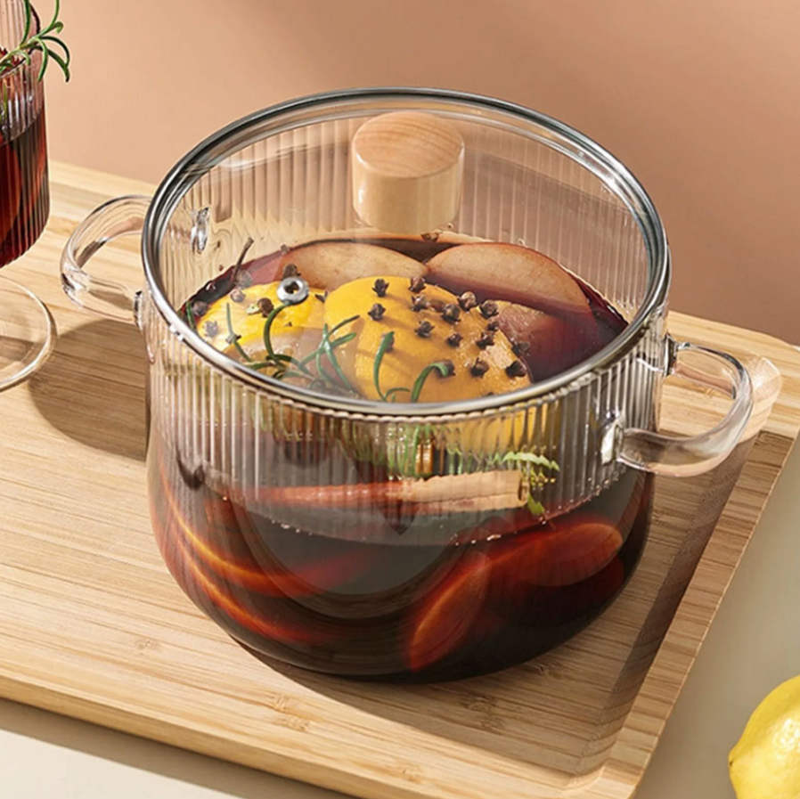 Glass Saucepan on Sale