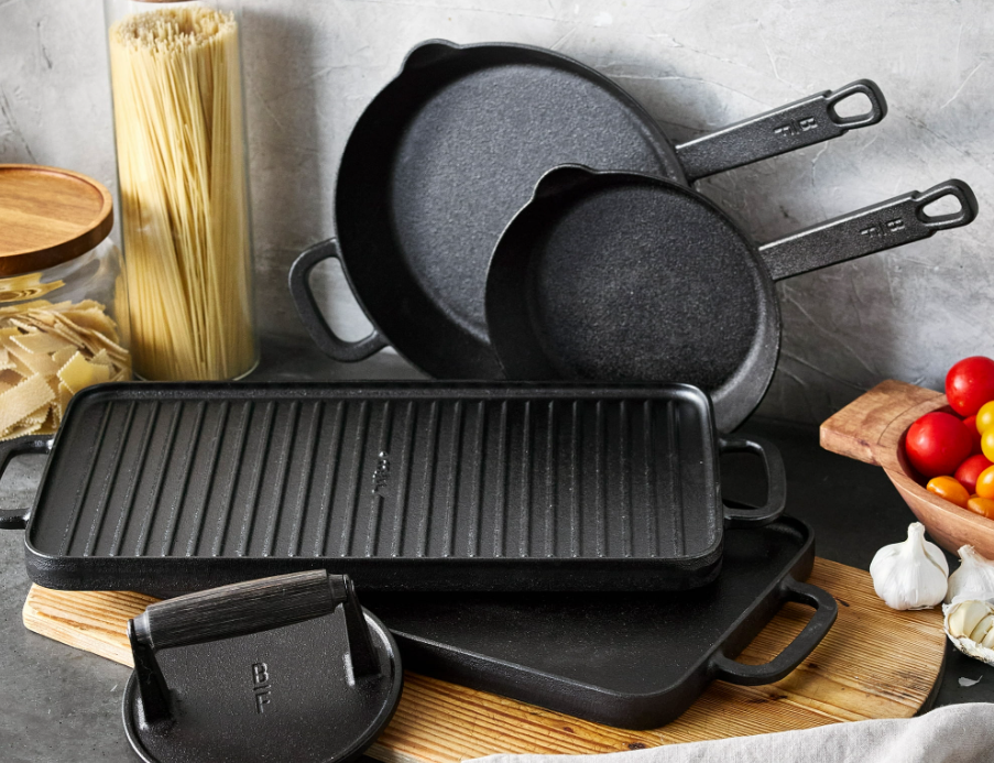 Bobby Flay Cast Iron Skillet Cookware Set
