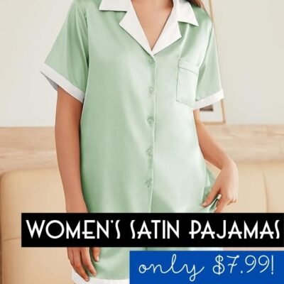 Women's Satin Pajamas Set on Sale