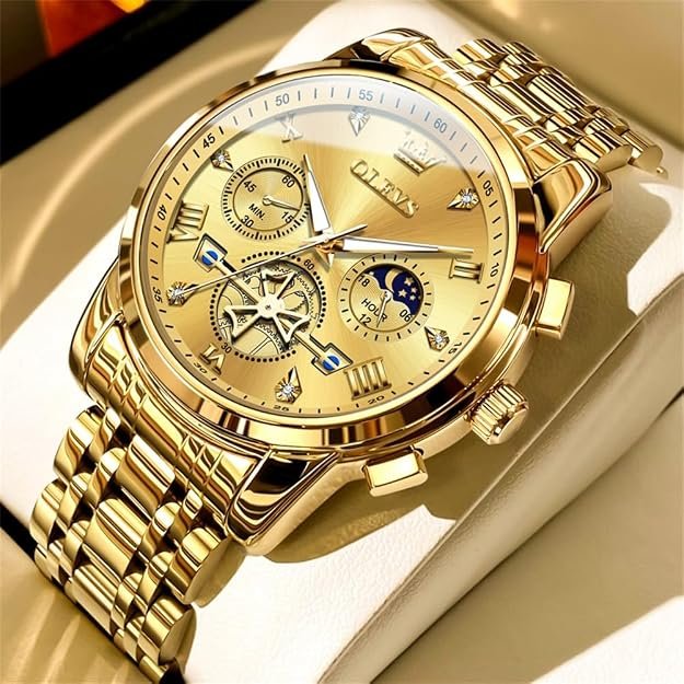 Men's Analog Quartz Waterproof Watch